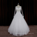 Requintado frisado Strap Sexy Long Wedding Dresses